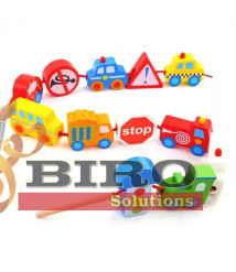 Jucărie din lemn „Lanț din transport”